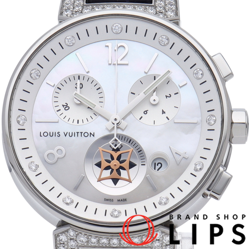 タンブール ムーンスター MM ウォッチ 34mm ブロンシュ ディアモン 12Pダイヤ ラグダイヤ シェル