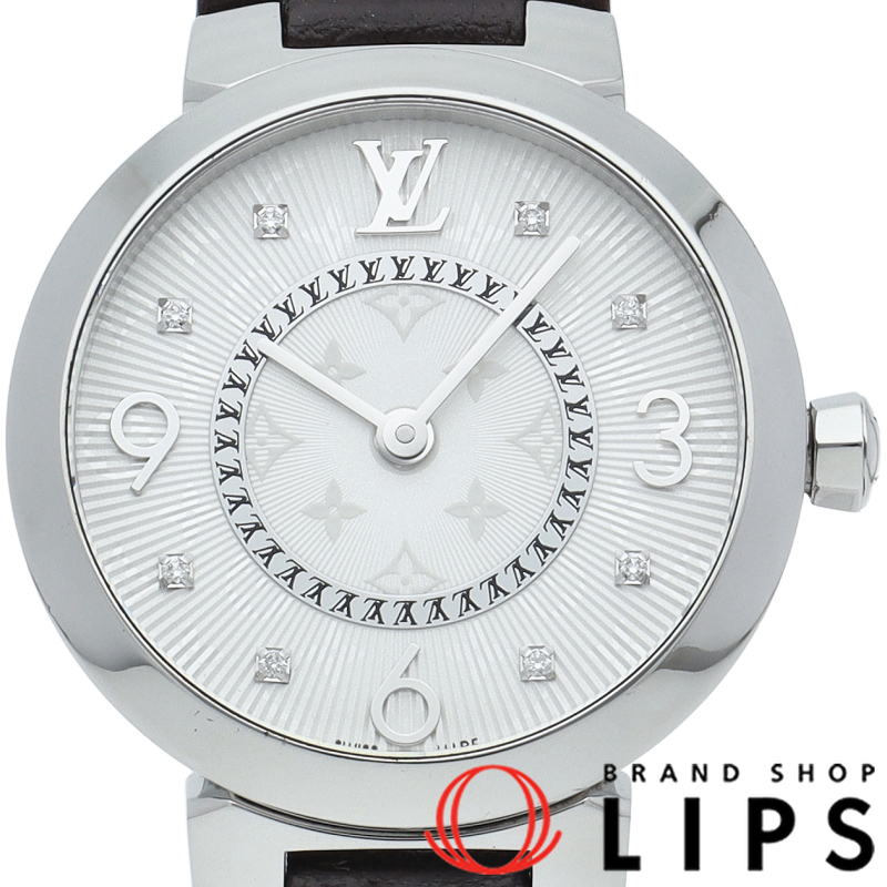 タンブール スリム レディース時計 8Pダイヤ