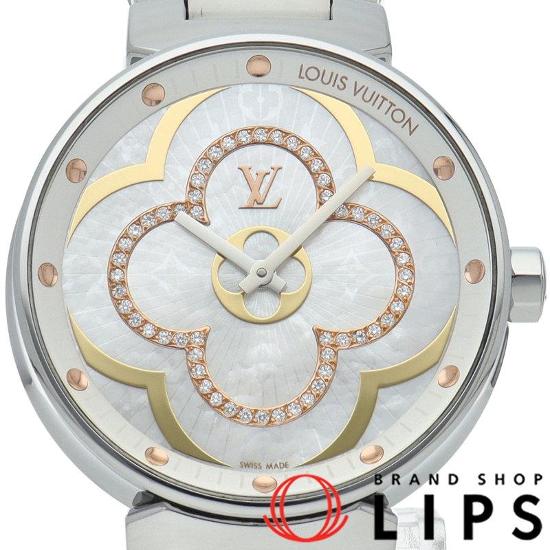 タンブール ムーンディヴァイン レディース時計 ダイヤ シェル