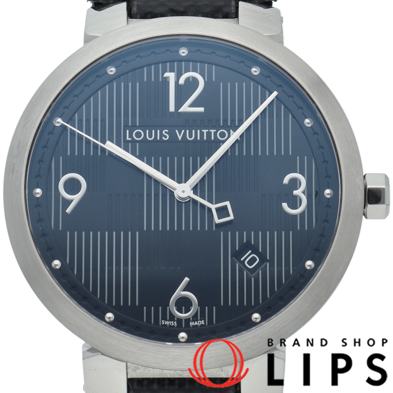 タンブールスリム ダミエグラフィット メンズ時計