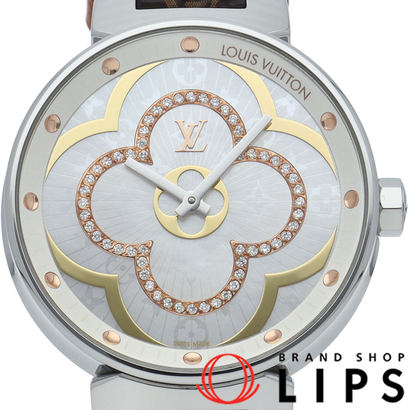 タンブール ムーンディヴァイン レディース時計 ダイヤ シェル