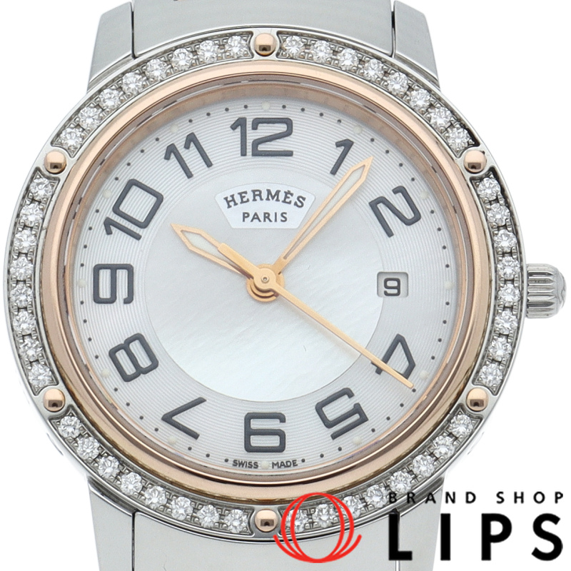 クリッパー レディース時計 ダイヤベゼル シェル