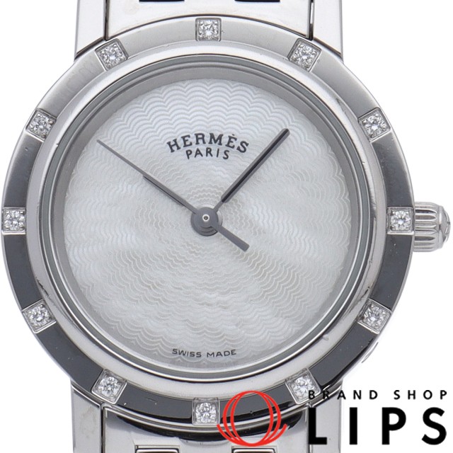 クリッパー ナクレ レディース時計 12Pダイヤベゼル シェル