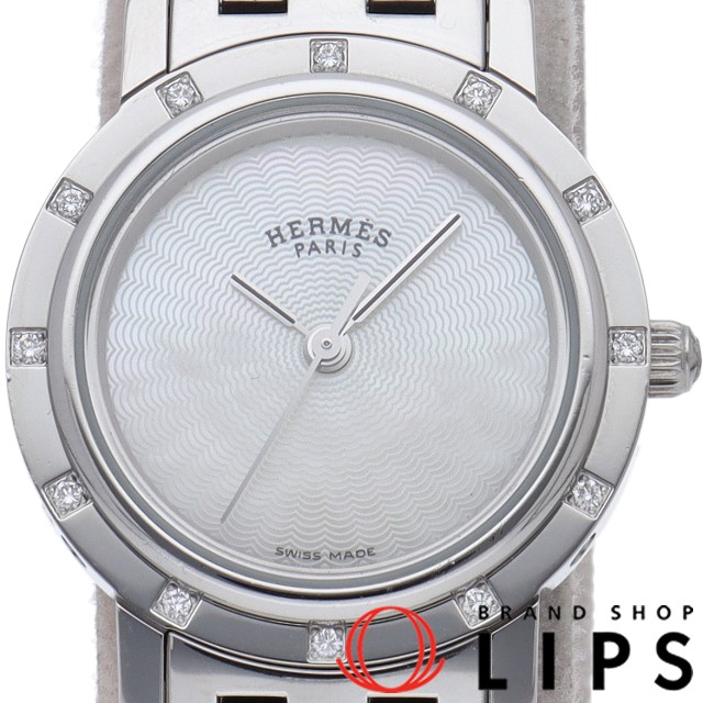 クリッパー ナクレ レディース時計 12Pダイヤベゼル シェル