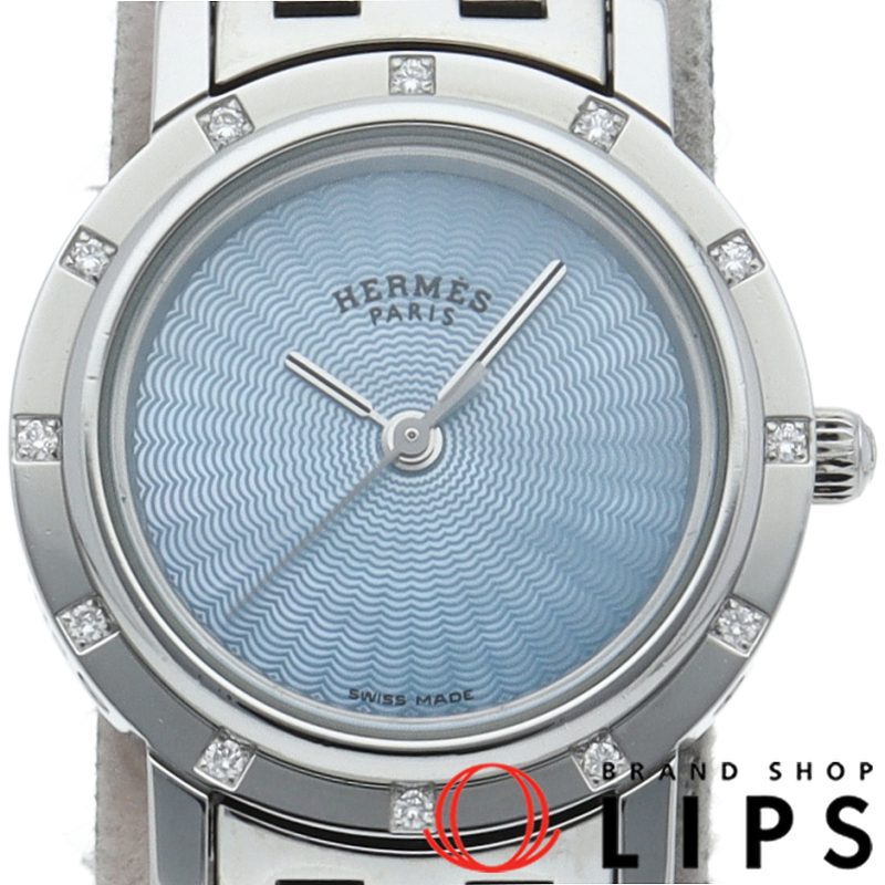 クリッパー ナクレ レディース時計 12Pダイヤベゼル シェル