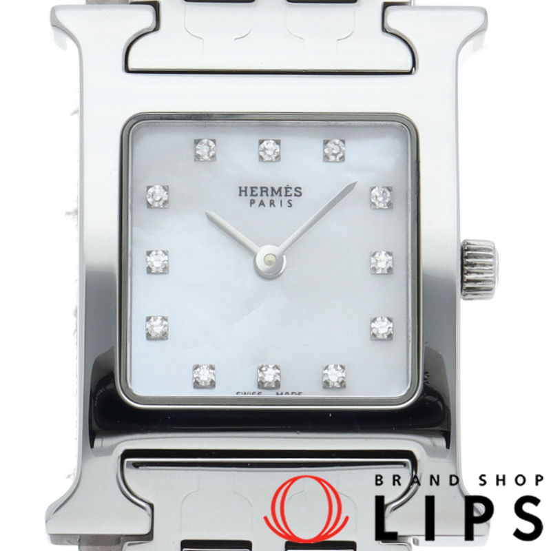 Hウォッチ レディース時計 12Pダイヤ シェル