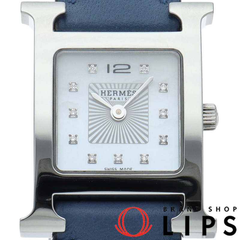 Hウォッチ レディース時計 12Pダイヤ シェル