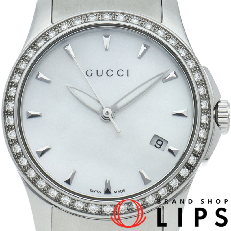 G-タイムレス レディース時計 ダイヤベゼル シェル