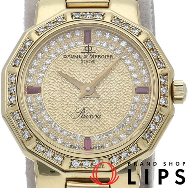 ジュエリー ウォッチ ダイヤベゼル 4Pルビー ダイヤ文字盤