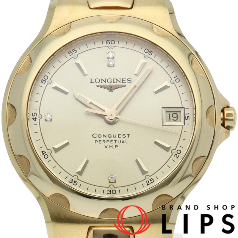 コンクエスト V.H.P メンズ時計 4Pダイヤ