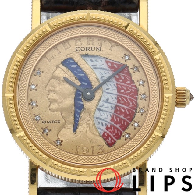 インディアン エナメル コイン ウォッチ レディース時計