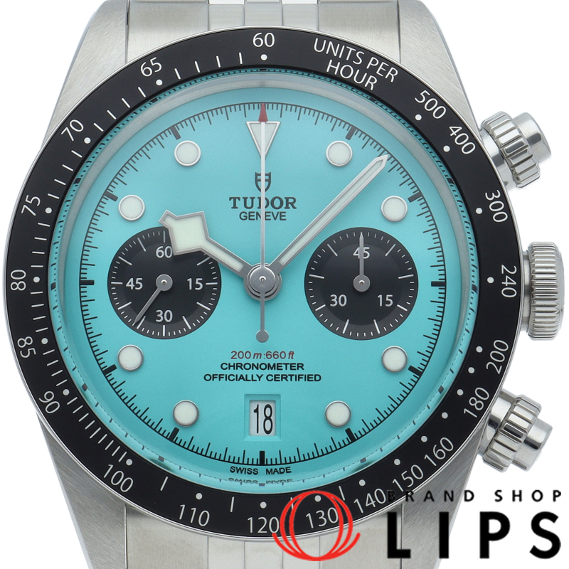 ブラックベイ クロノグラフ ウォッチ フラミンゴブルー