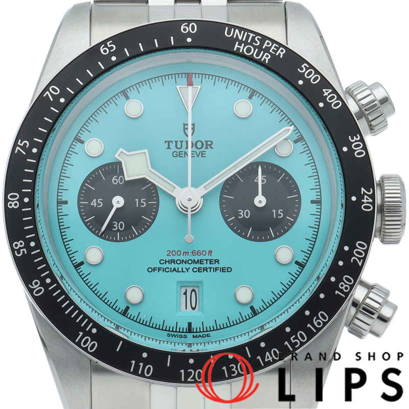 ブラックベイ クロノグラフ ウォッチ フラミンゴブルー