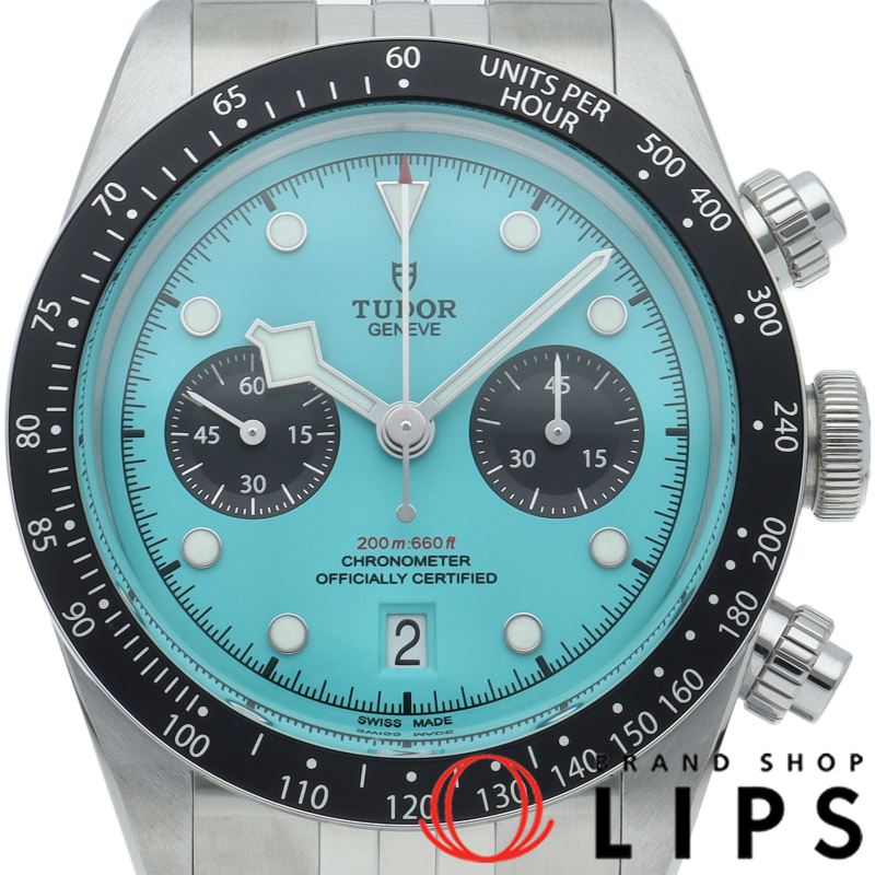 ブラックベイ クロノグラフ ウォッチ フラミンゴブルー