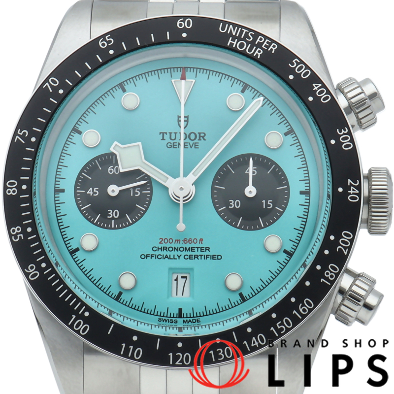 ブラックベイ クロノグラフ ウォッチ フラミンゴブルー