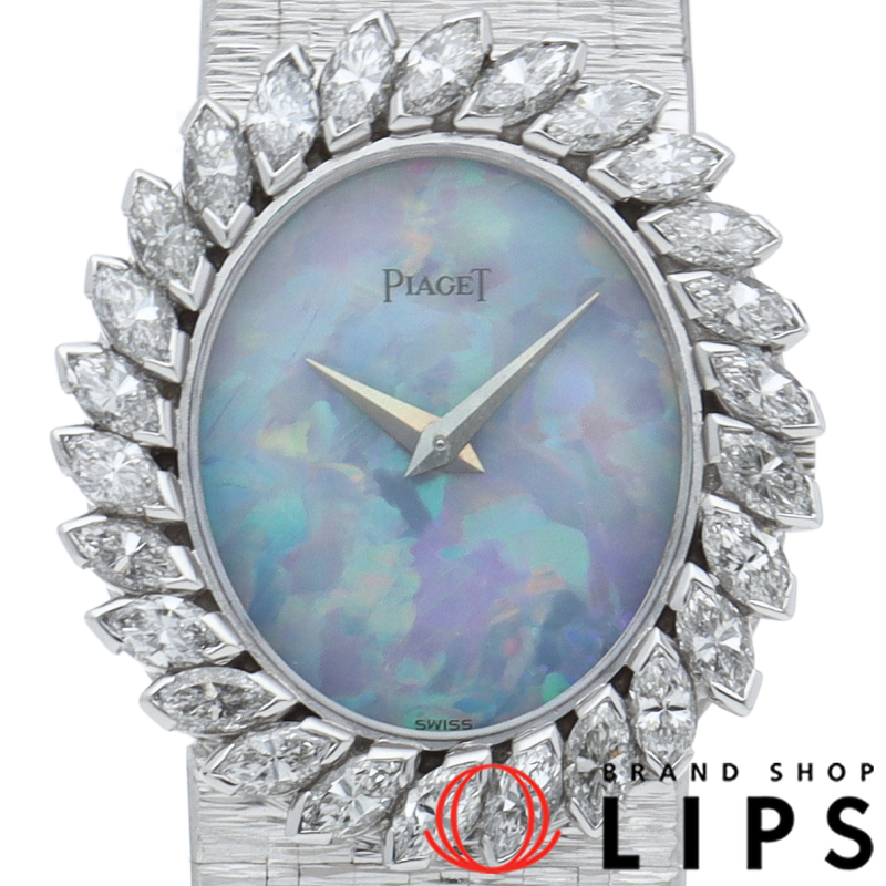 ジュエリーウォッチ オパール ダイヤベゼル レディース時計