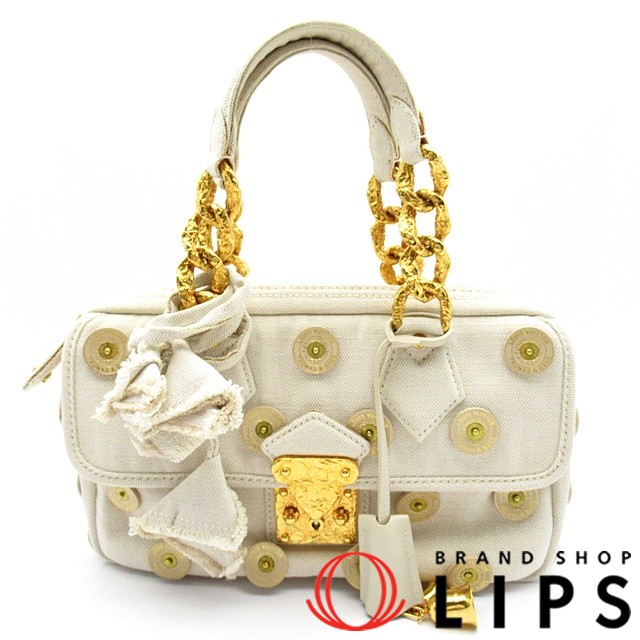 ポルカドッツ・パナマティンカーベル ハンドバッグ