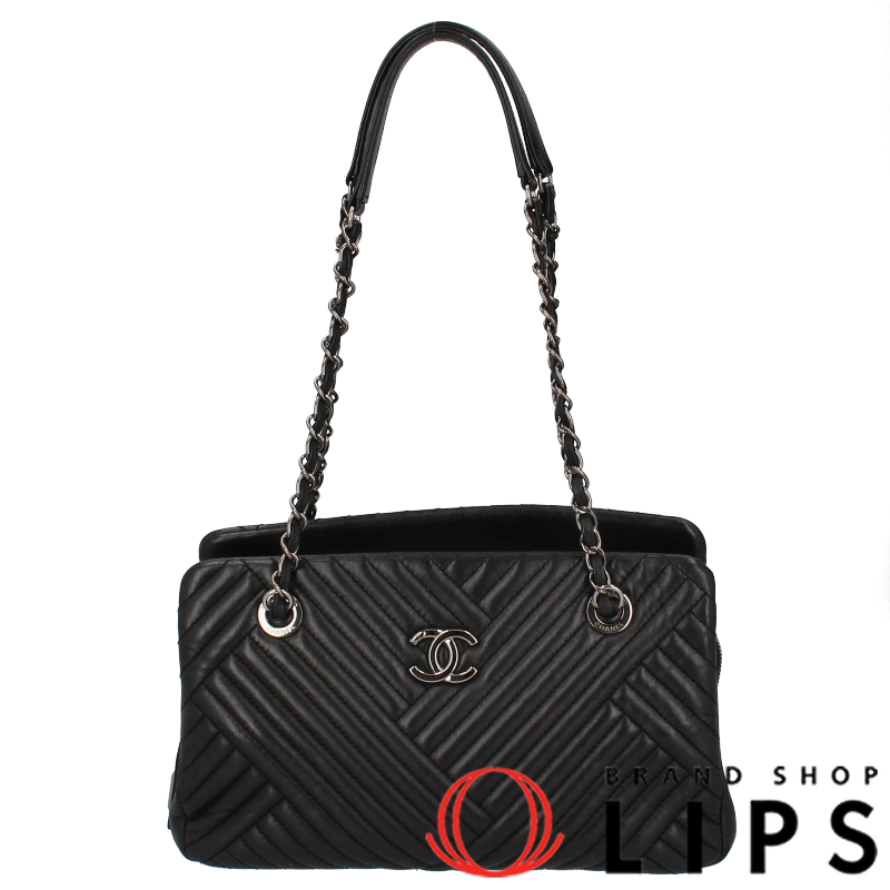 Vステッチ チェーンショルダーバッグ