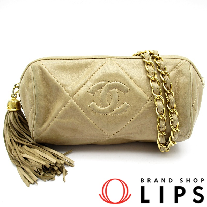 フリンジ チェーンショルダーバッグ