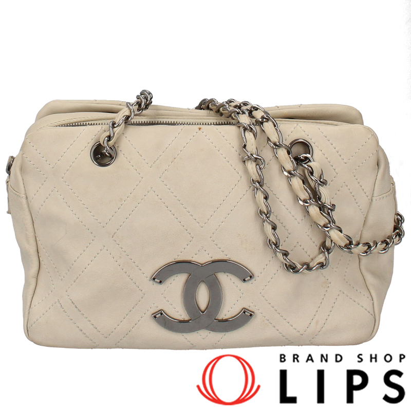 デカココ ダイヤステッチ チェーンショルダーバッグ