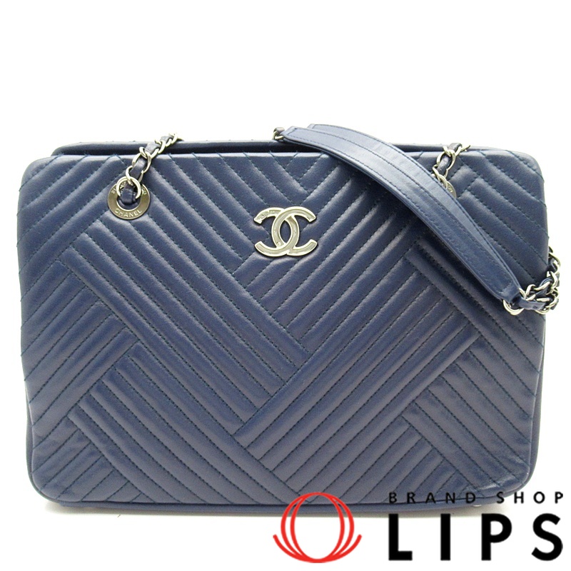 Vステッチ チェーンショルダーバッグ