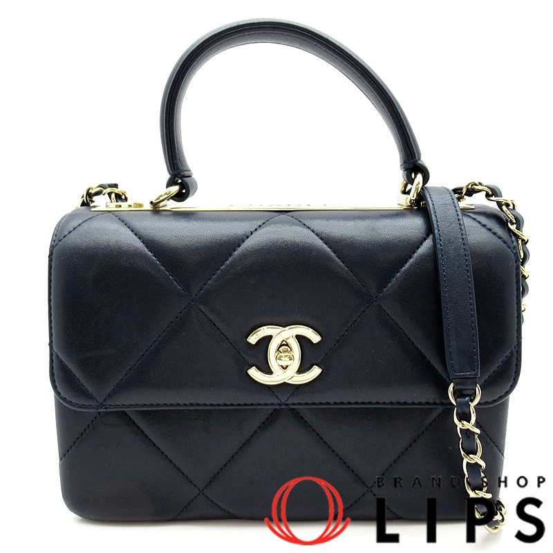 トレンディCC スモールトップハンドル フラップ バッグ