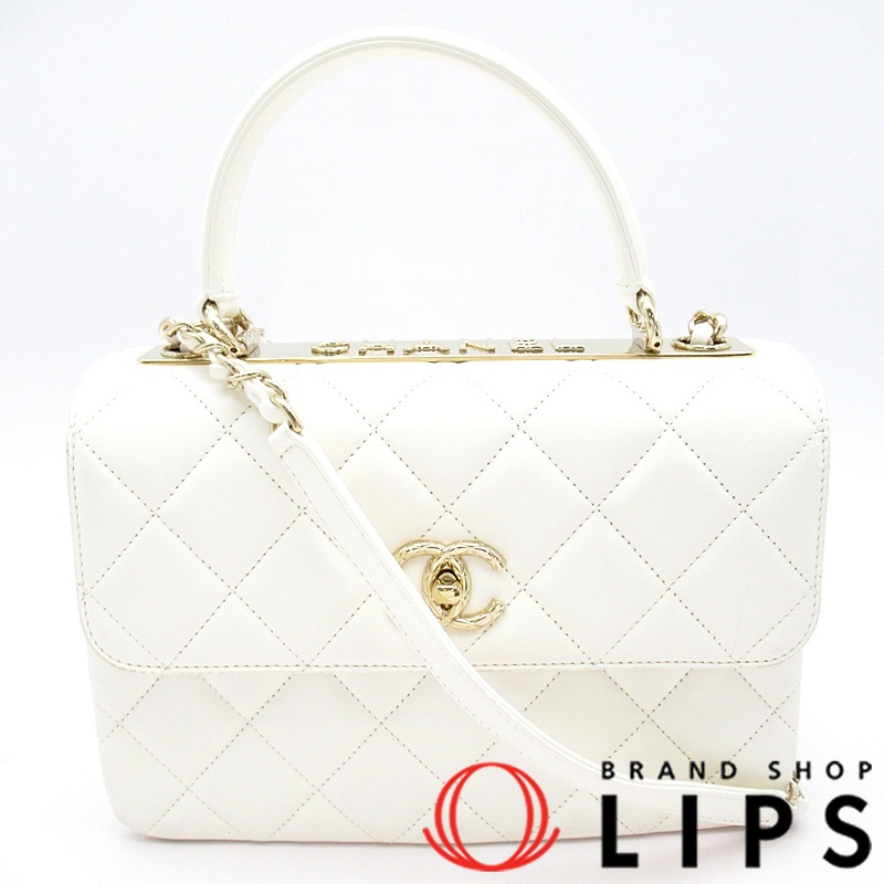 トレンディCC スモールトップハンドル フラップ バッグ