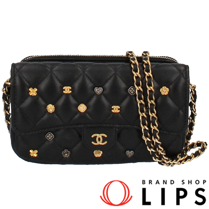 スタッズ フラップ フォンケース