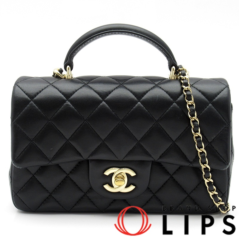 トップハンドル ミニ フラップ バッグ