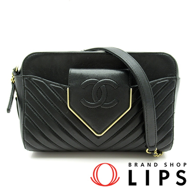 シェブロン Vステッチ ショルダーバッグ