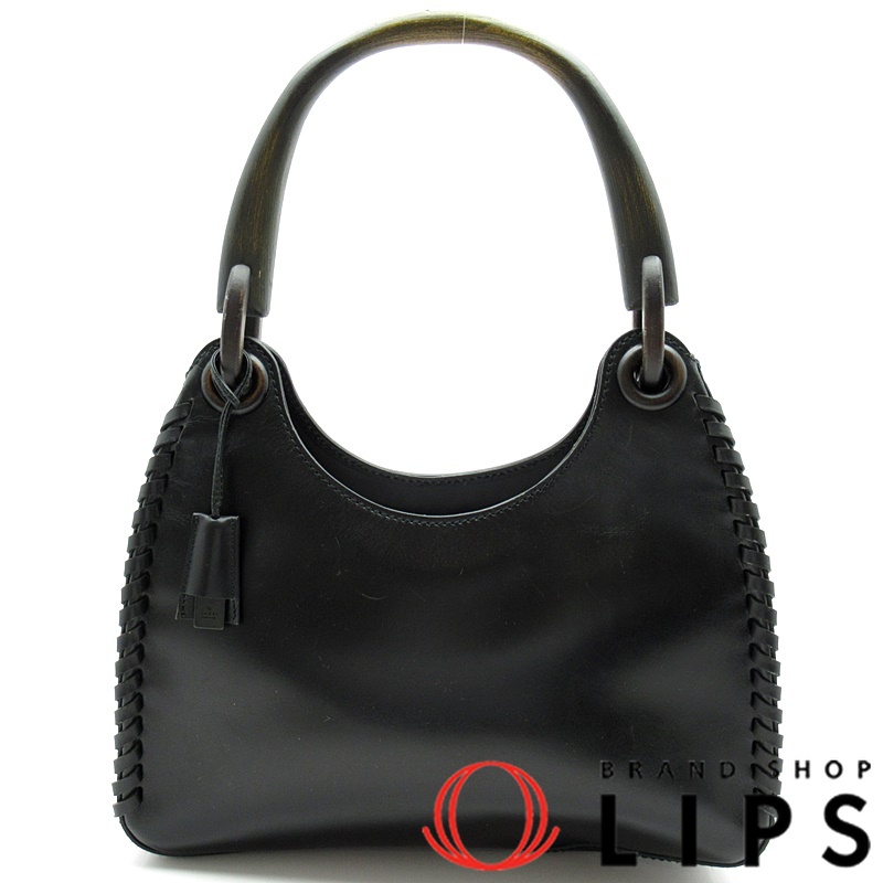 ウッドハンドル ハンドバッグ