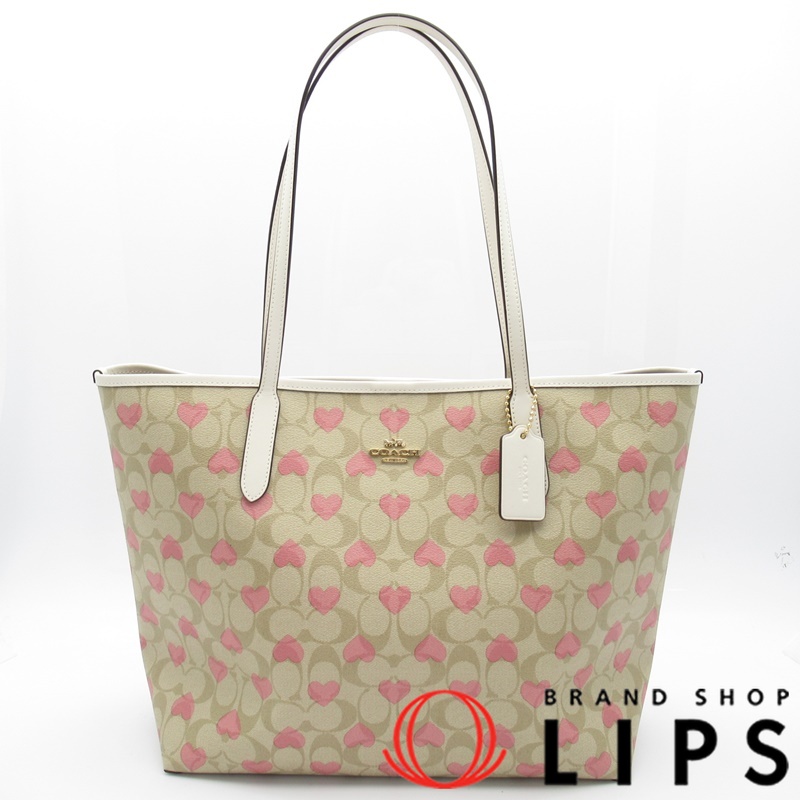 シティトートバッグ ハートプリント