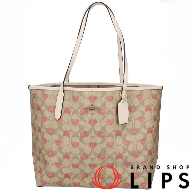 シティトートバッグ ハートプリント