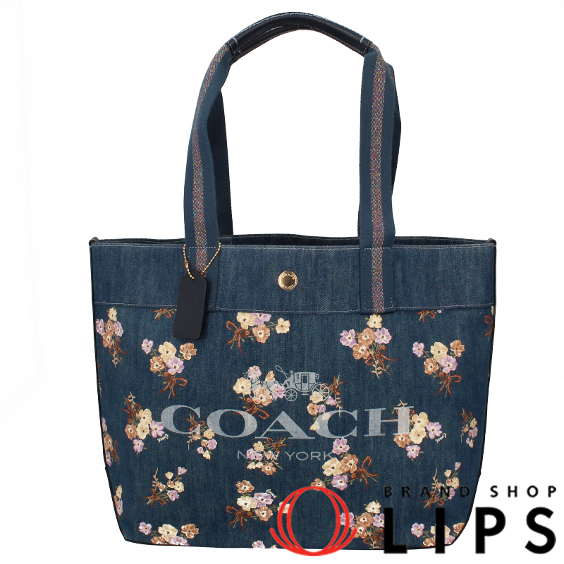 フローラルプリント トートバッグ