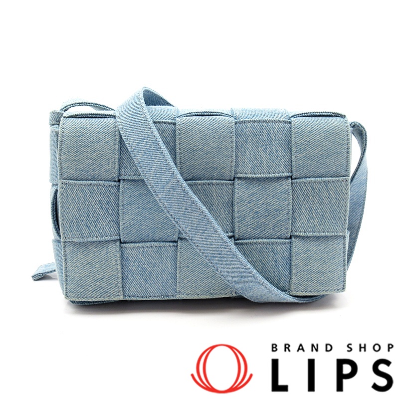 マキシイントレチャート デニム ショルダーバッグ