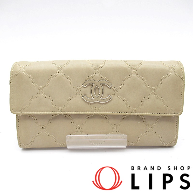 ワイルドステッチ ファスナー長財布