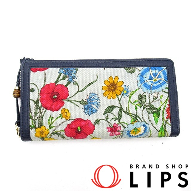 フローラ バンブータッセル ラウンドファスナー長財布