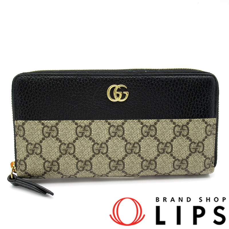 ダブルG バイカラーフルファスナー長財布