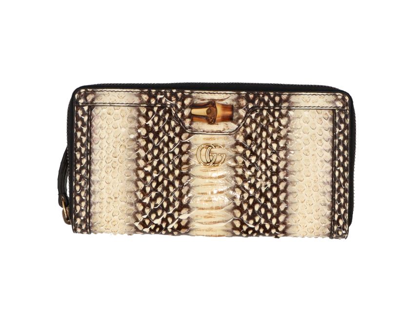 ダイアナ パイソン ジップアラウンド ウォレット