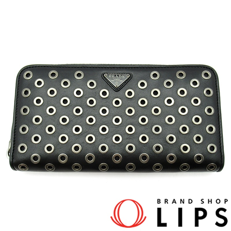 フルファスナー パンチングメタル長財布