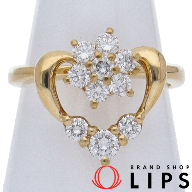 スウィングハートダイヤリング