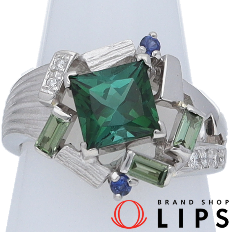 トルマリンサファイヤダイヤリング