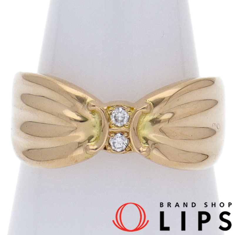 リボンモチーフダイヤリング