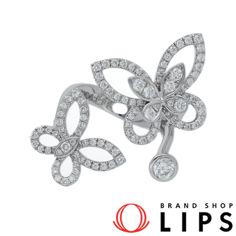 マルチ バタフライ シルエット ダイヤモンド リング