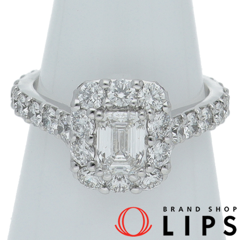 アイコン エメラルドカット ダイヤモンドリング