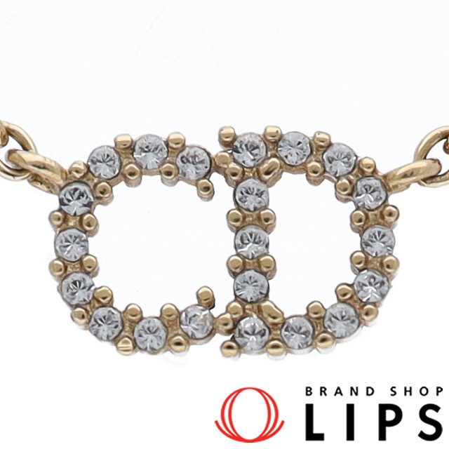 クリスチャンディオール ラインストーンネックレス