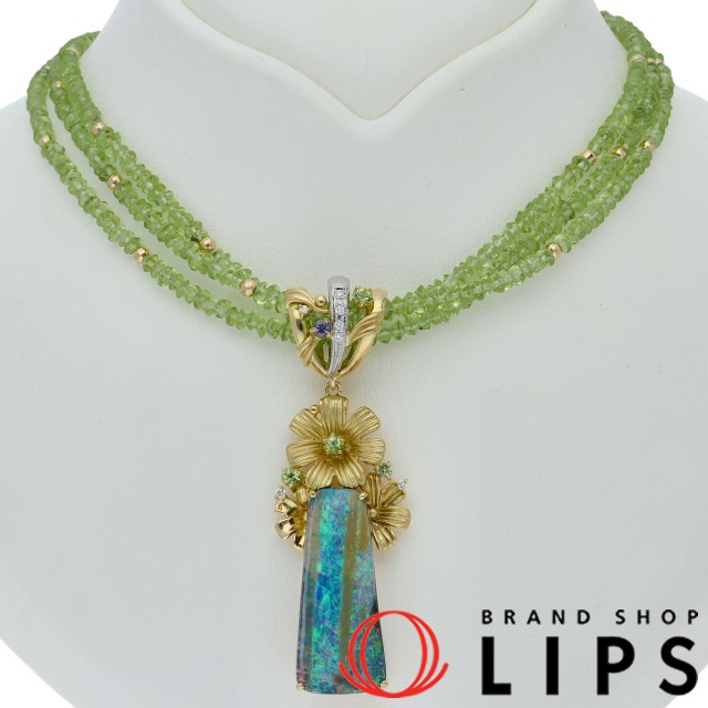 オパールデザインネックレス