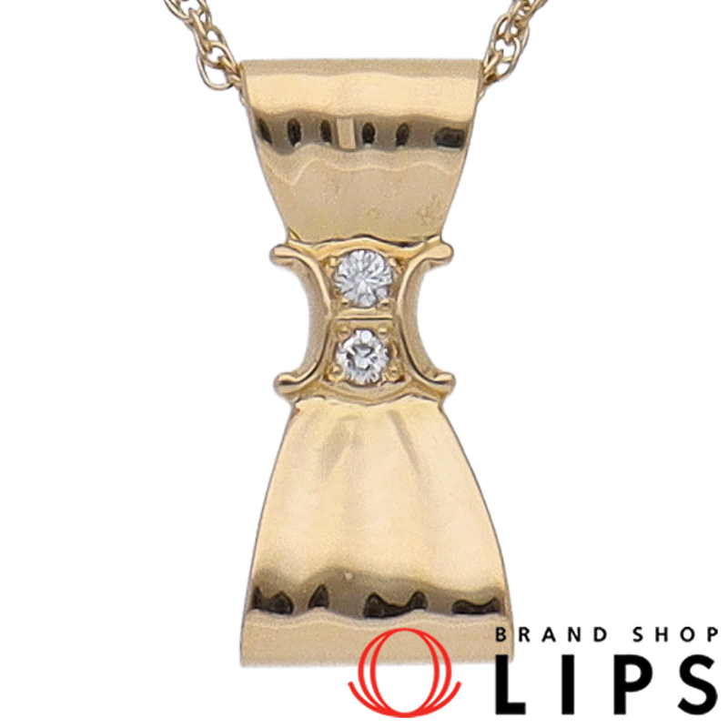 リボンダイヤネックレス