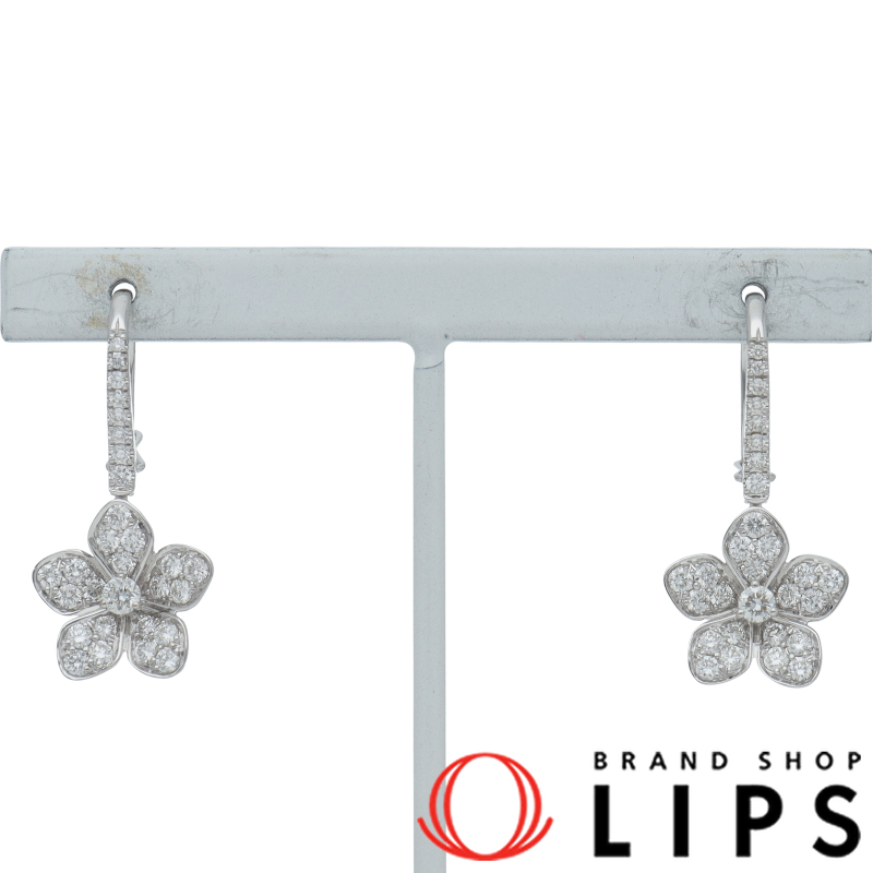 ワイルドフラワー パヴェダイヤピアス