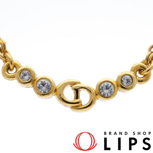 ラインストーンネックレス